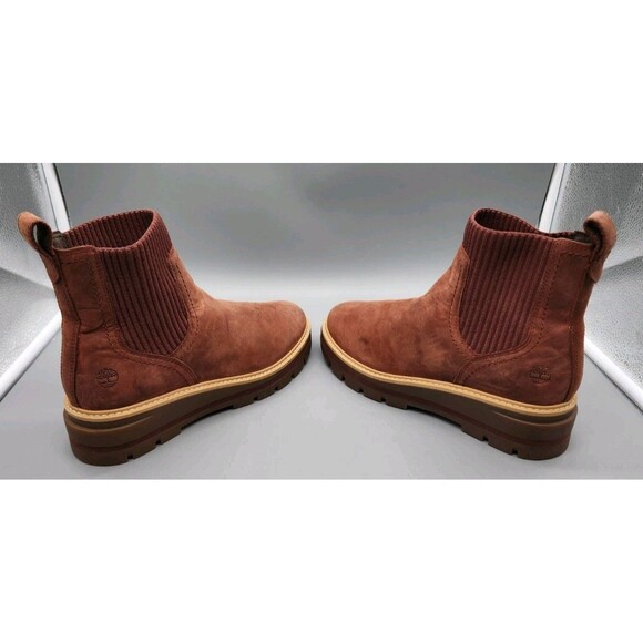 Timberland Cervinia Valley Chelsea Brown Size 7.5 Boots See Photos - Picture 13 of 16